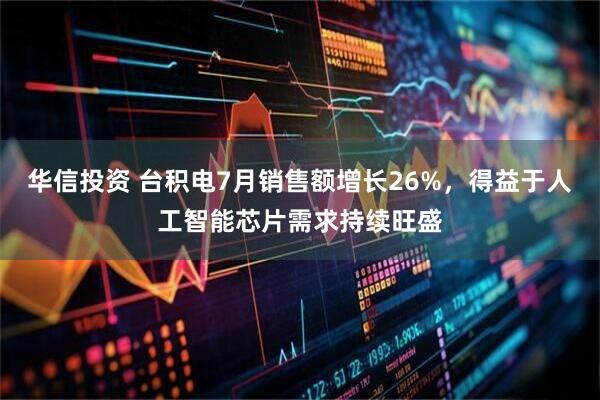 华信投资 台积电7月销售额增长26%，得益于人工智能芯片需求持续旺盛