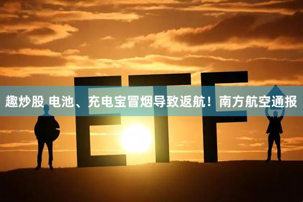 趣炒股 电池、充电宝冒烟导致返航！南方航空通报