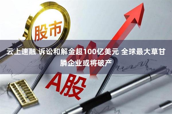 云上速融 诉讼和解金超100亿美元 全球最大草甘膦企业或将破产