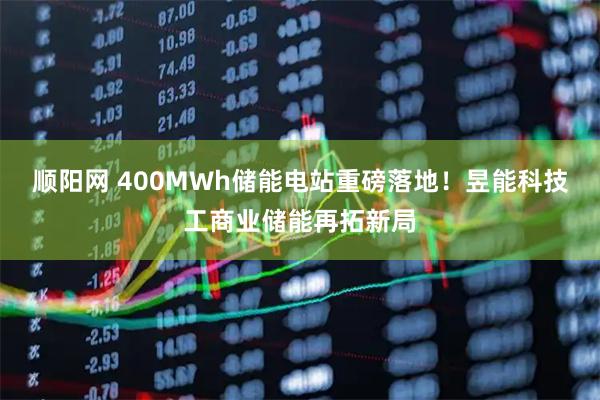 顺阳网 400MWh储能电站重磅落地！昱能科技工商业储能再拓新局
